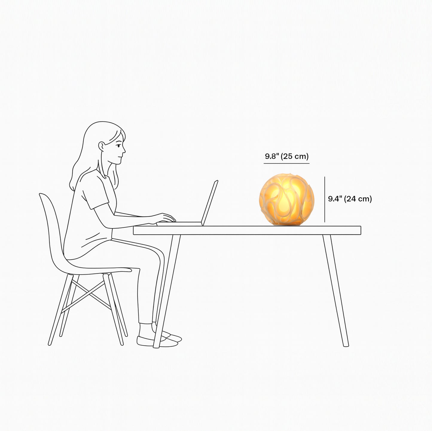 O1 Gravity Sculpted Lamp