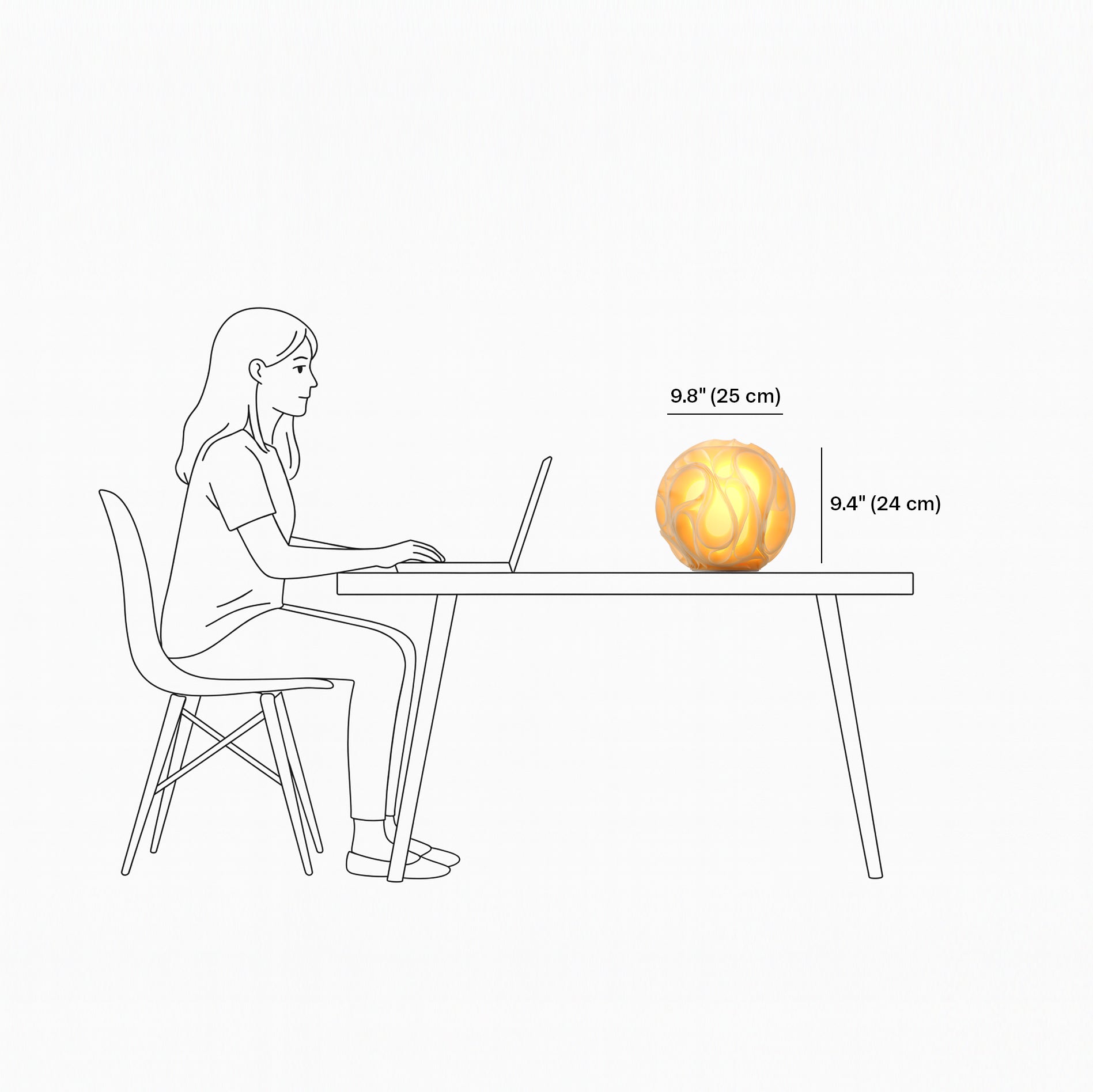 O1 Gravity Sculpted Lamp